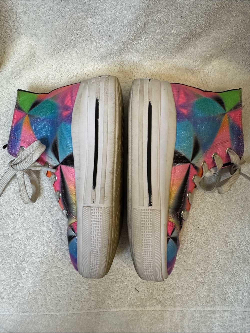 Skechers Girls Hyperlift Prism Party Tie Dye Platform High Top Sneakers Size 3 - Picture 4 of 9